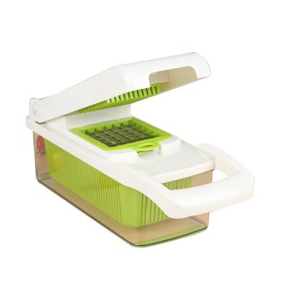 China Viable Kitchen Slicer Onion Fruit Meat Chopper Vegetable Chopper Dicer Egg Multifunctional Vegetable Slicer With Container for sale