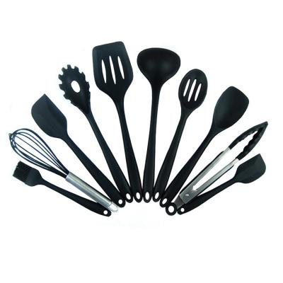 China Wholesale Sustainable Easy Clean Cooking Tool Kit Set of Kitchenware10 Pieces Silicone Kitchen Utensil Set for sale