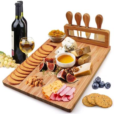 China Sustainable Wooden Board Cutting Cooking Direct Board Maker With Knives Four Sets Kitchen Tools for sale