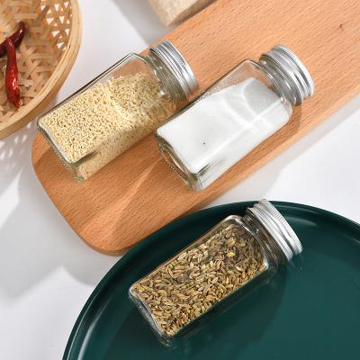 China Viable Seasoning Bottle Kitchen Supplies Pepper Cumin Spice Jar Glass Underbottling Barbecue Basting Seasoning Jar for sale