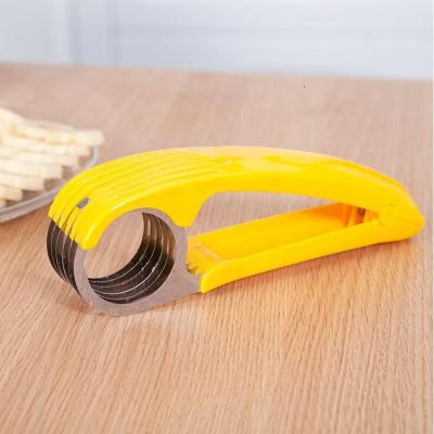 China Viable Plastic Stainless Steel Fruit Peeler Cutter Banana Slicer For Industrial Chips Prep Solution Hand Manual Small for sale