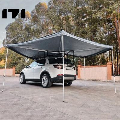 China 270 degree 4wd 4x4 outdoor retractable UV-resistant pull out car side roof tent top tent for camping for sale