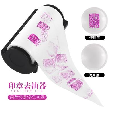 China Dual Function Seal Artifact Nail Oil Sucker Polish Nail Art Polish Stamp Removal Tool for sale