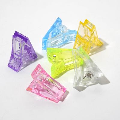 China Reusable Colorful Acrylic Nail Staple Clip Nail Extension Clips Nail Tools for sale