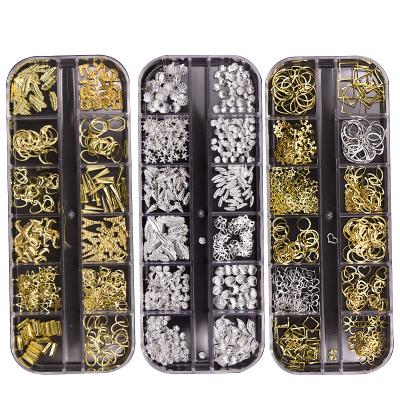 China Mixed 12 Various Styles Grids Mixed Nail Art Metal Stars Moon 3D Nail DIY Dedicated Nail Accessories for sale