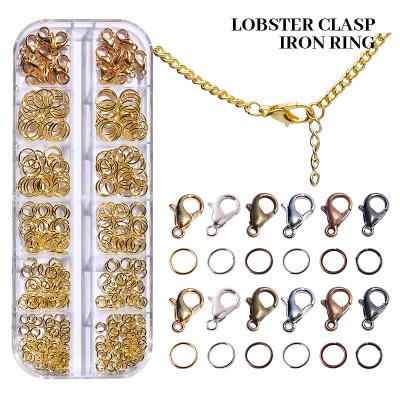 China Different Size Metal Lobster Clasp Jewelry Lobster Clasp Key Chain A Box Multicolor Metal Lobster Clasp Circle 3D Nail Art Accessories for sale