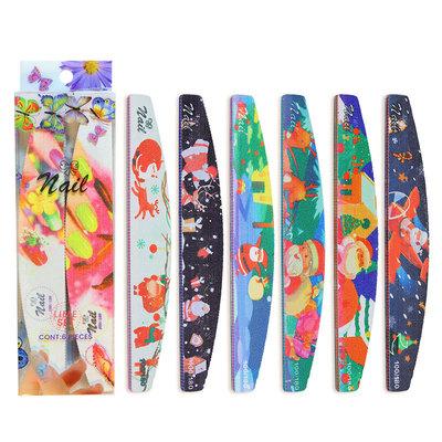 China Nail Art DIY 4pcs/set Christmas Manicure Nail Files Professional Strong Thick Nail Art Buffer Tools for sale