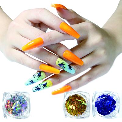 China Hot Selling Nail Art Holographic Glitter Sequins Glitter Flakes Finger Flamingo Coconut Tree Nail Glitter for sale