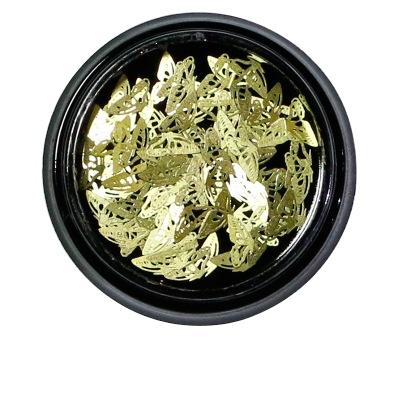 China Finger Nail Beauty Nail Art Jewelry Metal Sheet Butterfly Snowflake Shaped Nail Glitter Metal Glitter for sale