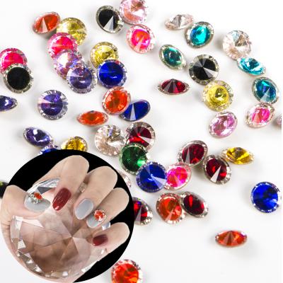 China Bling Queen Fingers Bling Hotfix Pointback Rhinestone Nail Glass Bling Crystal for sale