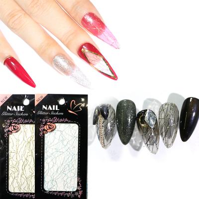 China Fashionable Nail Art Silk Nail Art Decoration Silk Designers Nail Stickers 8 Colors Stickers for sale