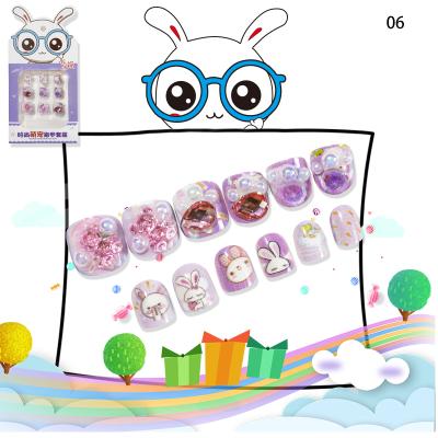 China Kids Nail Tips 2022 Cartoon Animal Kids 3D Rhinestone Decoration Hot Sale Kids Nail Art Accessories For Nail Tips for sale