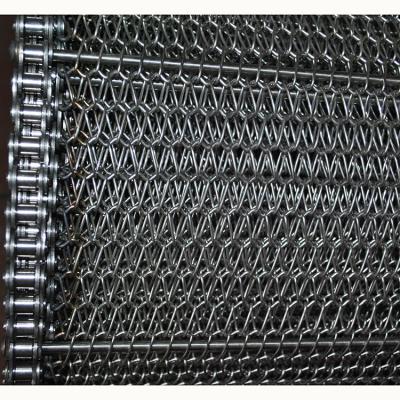 China Flat Wire Belt Stainless Steel Wire Spiral Mesh Belt For Food for sale