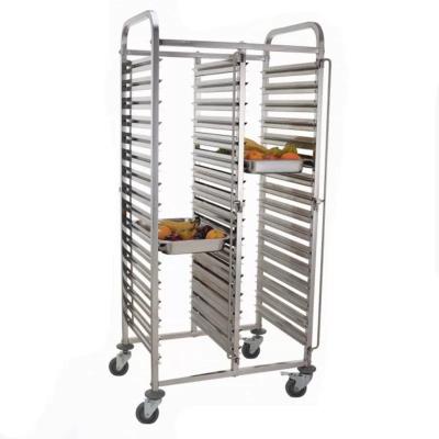 China Kitchen Ss Tray Rack Trolley Restaurant Folding Trays Trolley 5-40layer for sale