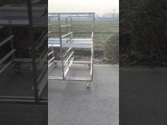 Stainless steel trolley real shot video