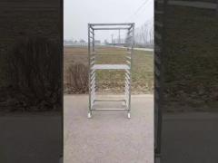 stainless steel tray baking trolley