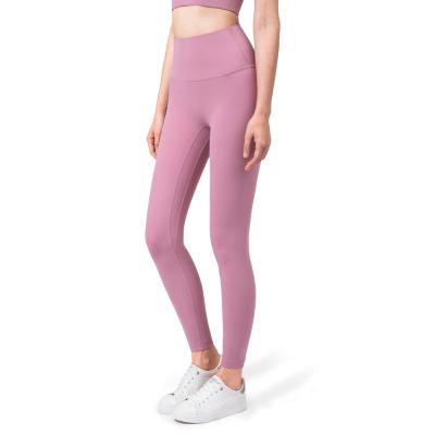 China Breathable High Stretch Fitness Pants Plain Waist Women Tight Gaiters Yoga Jogging Sports Pants Women Yoga Gaiters for sale