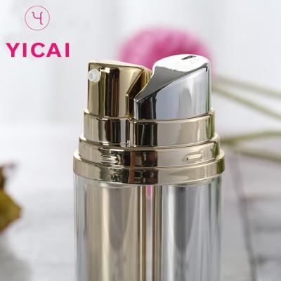 China Wholesale Luxury Gold Personal Care Double Chamber Cosmetic Pump Bottle, Natural Cosmetic Bottle 10ml 15ml for sale