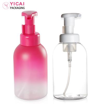 China Latest Design 500ML Red Personal Care PET Foam Hand Sanitizer Plastic Bottle For Skin Care for sale