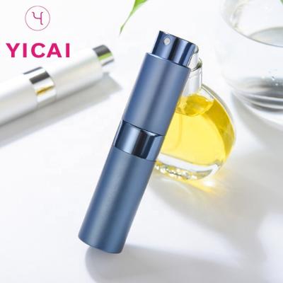 China Free Sample Low Moq Luxury Rotary 8Ml 15Ml Personal Care Mini Refillable Glass Perfume Bottle With Pump Sprayer for sale