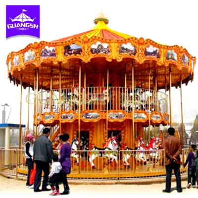 China Mechanical Double Layer Metal Double Layer Swing Platform Carousel for sale