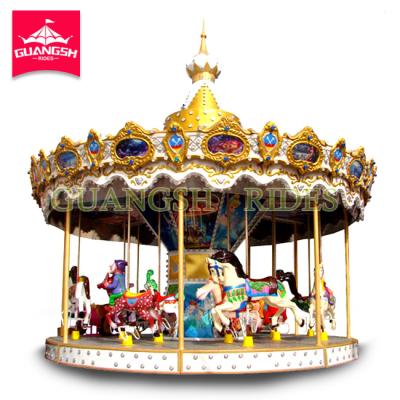 China Metal Amusement Park Family Rides Swing Electric Carousel for sale