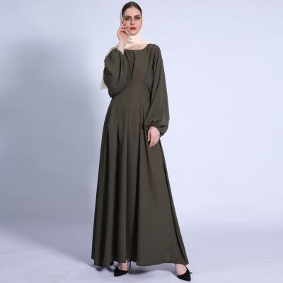 China Two layers of chiffon with the abaya of woolen embroidery lace embroidery dress dress long dress colordress chiffon long dress islamic clothing abaya green three-dimensional arabic solid color long sleeve for sale