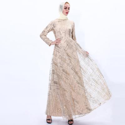 China Islamic abaya women Dubai abaya women's clothing Daily casual formal Muslim irregular square embroidery sequins dress for sale