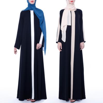 China 2019 factory hot sale custom made women muslim dress beautiful dubai muslim abaya fabric nida long dress for sale