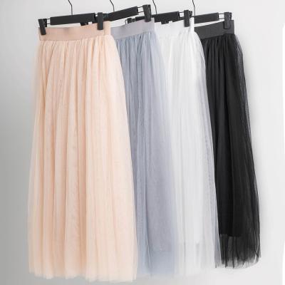 China Mesh Gauze Big Swing Hot Fashionable Mesh Gauze Princess Big Swing Gauze Skirt Islamic Clothing for sale