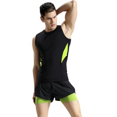 China New breathable sportswear sportswear 2 pieces set men's sportswear men's vest short sleeve for sale