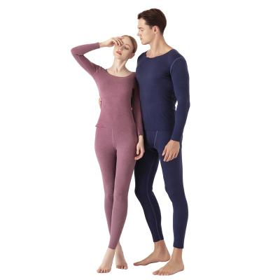 China 2 Pieces Sustainable/Set Mens Womens Winter Thermal Thermal Suit 37 Degree Thermostat Long Johns Slim For Male-Female Warm Thermal Underwear for sale