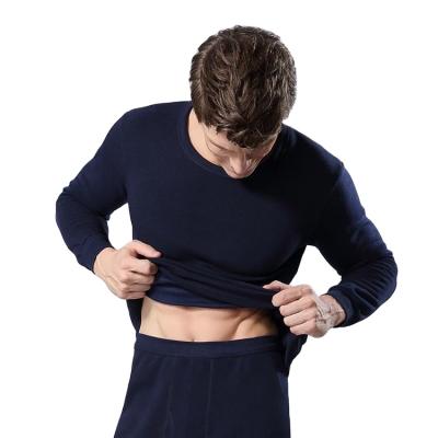 China Sale Autumn Winter Man Underwear Suit GRAY Color Round Neck Men's Whole Thermal Suit QUICK DRY for sale