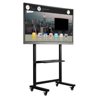 China Office And School 65 Inch Education Full HD Interactive Smart Whiteboard Flat Screen With Rolling TV Stand for sale