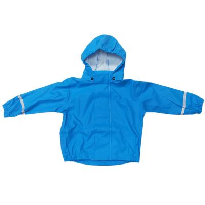 China PU impermeable encapuchada 100% del mac de la lluvia del impermeable de los niños con costuras soldadas con autógena en venta