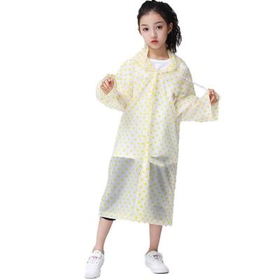 China Material impermeable transparente Dot Printed Multicolor del impermeable PEVA de los niños de BSCI en venta