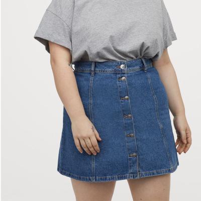 China Plus Size Plus Size Denim Skirt For Women A Line Mini Skirt Jeans Short Skirt for sale