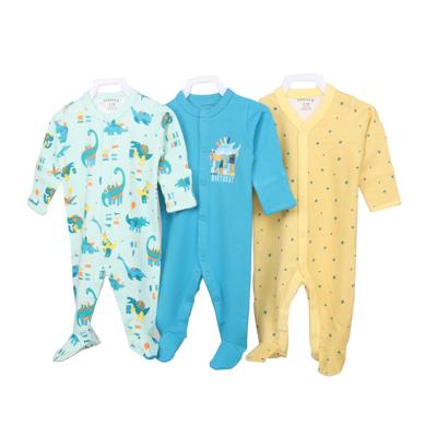 China 100% Cotton Baby Rompers Comfortable OEM Newborns Infant Baby Clothes 3 Packs for sale