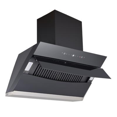 China Low Noise Hotel Campana Suction Touch Range Loud Extractora Side Smart Hood for sale