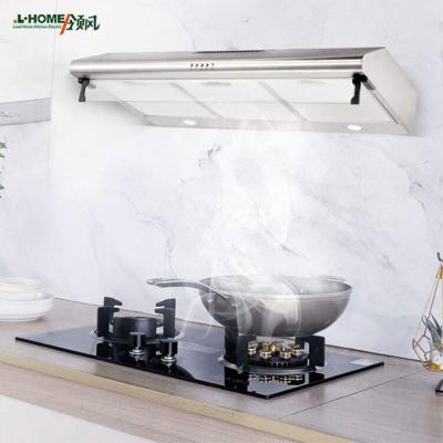 China Hotel For Outdoor Motor House Smart Kitchen Rangehood 90Cm Fireplace Wall Mount Telescopic Range Hood for sale