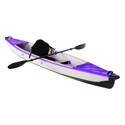 China Drop Point Fishing Kayak For Single Person Foldable Drop Point Kayak Inflatable Fishing Boat Material for sale