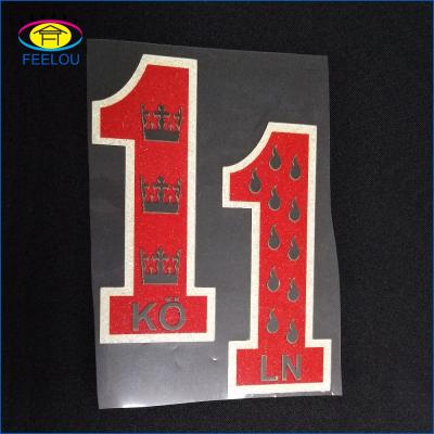 China Custom Garment Good Quality Glitter Heat Transfer Printing Sticker For Clothing for sale