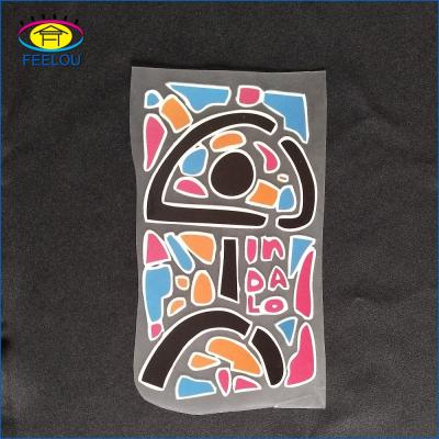 China Custom Garment T-shirt Heat Transfer Printing Label Designs for sale