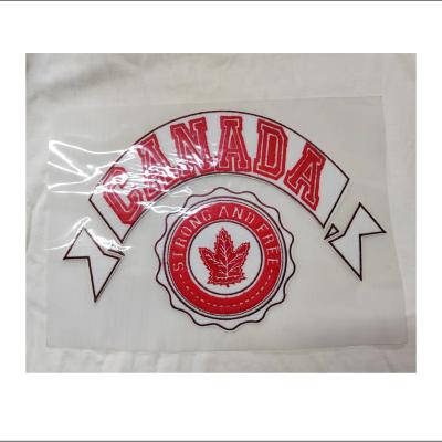 China Sustainable Custom Chenille Towel Embroidery Patch Heat Transfer Label For Shirt for sale