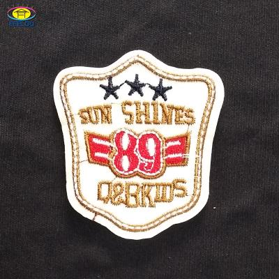 China Sustainable Custom Embroidery Iron On Patch Sticker for sale