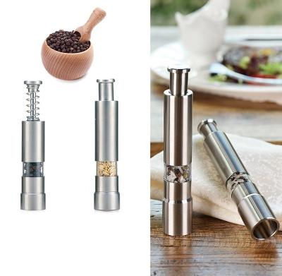 China Sustainable manual stainless steel pepper and salt grinder for BBQ for sale