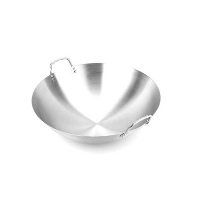 China Safe And Reliable Wok Stainless Steel Workmanship No Coating Qualities Product Skillful Pan for sale