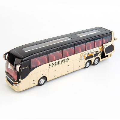 China Toy Factory Price Metal Diecast Bus Pull Back Alloy Toy Bus For Children Gifts for sale