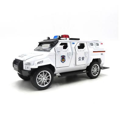 China Eco-friendly Material Police Diecast Cars Toys Custom Vehicles Car Model Toy Car Simulation Diecast Toys 1:24 Die Cast for sale