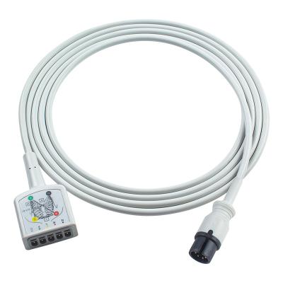 China P-hilips PH AAMI 6Pin Connector 5Lead ECG Trunk Adapter Cable 453561432691 453561227251 ECG Extension Cable VS Style for sale